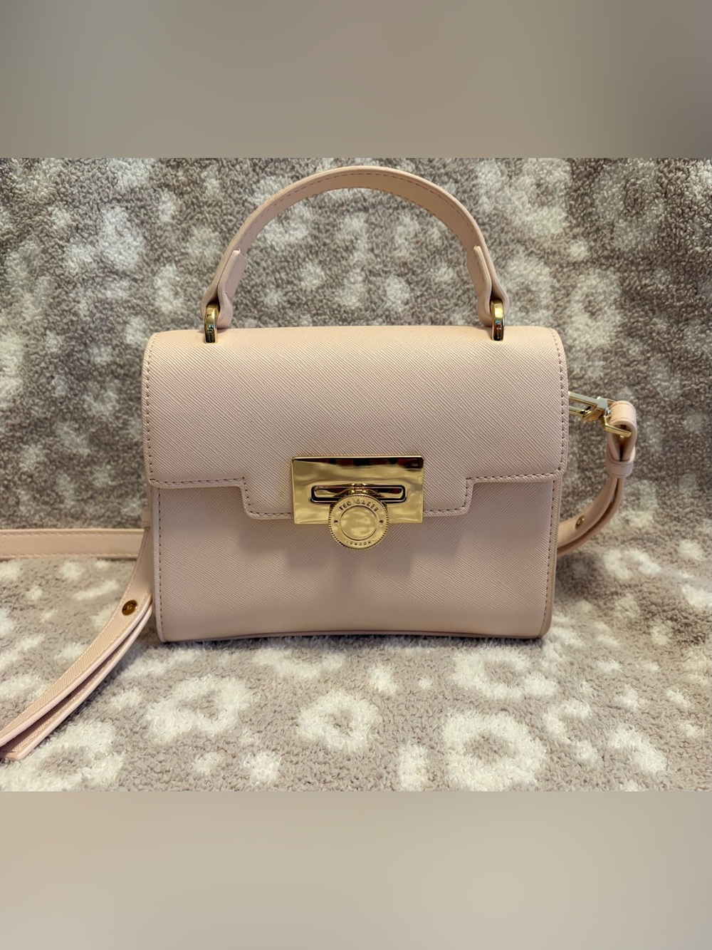 Ted Baker Blush Pink Top-Handle Satchel with Gold Hardware - NWOT